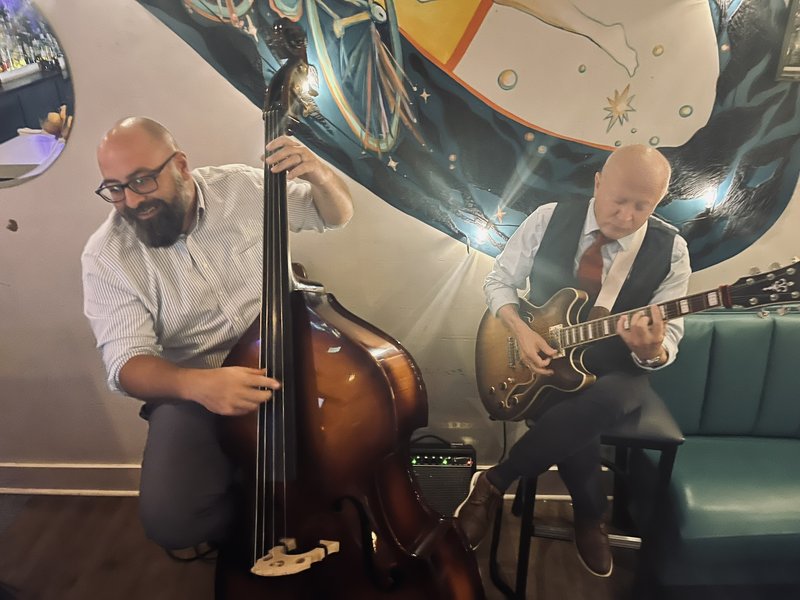 Jordan Tupper playing upright bass